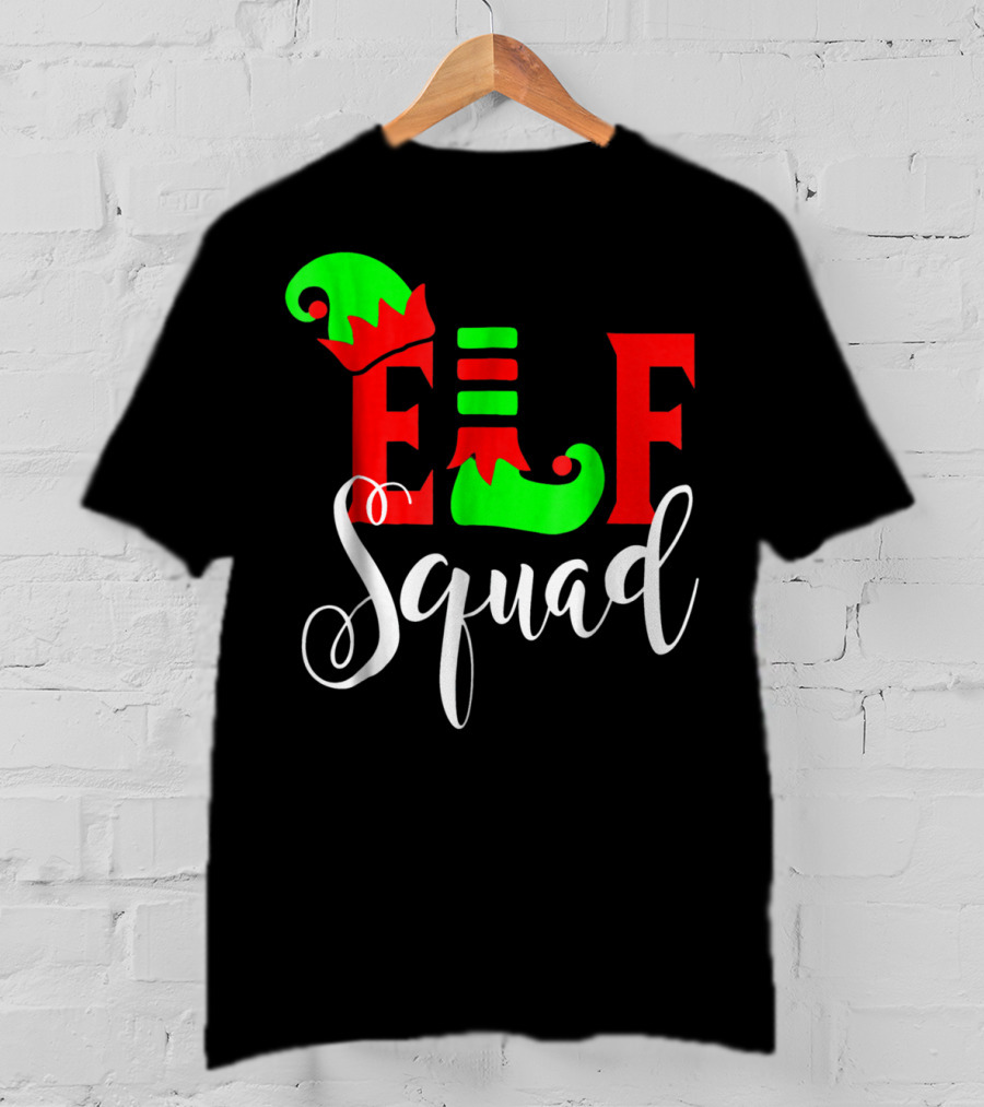 Elf Squad Festive Holiday Family T-Shirt