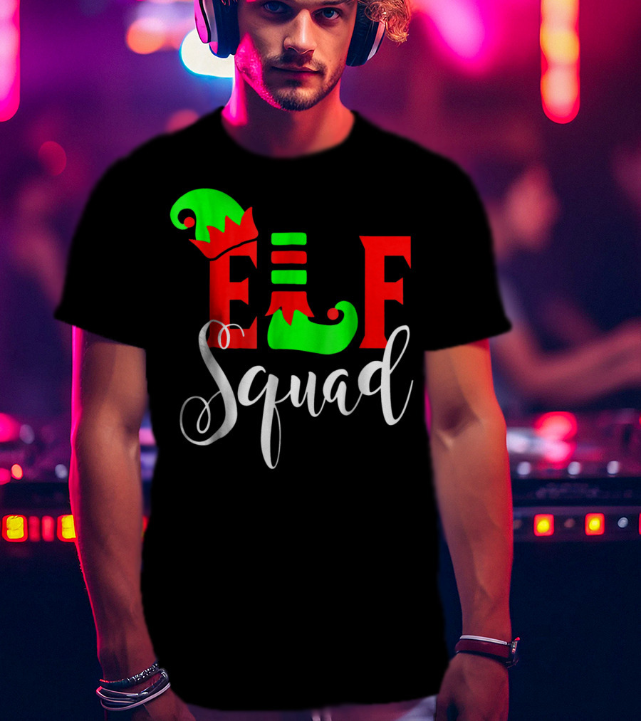 Elf Squad Festive Holiday Family T-Shirt