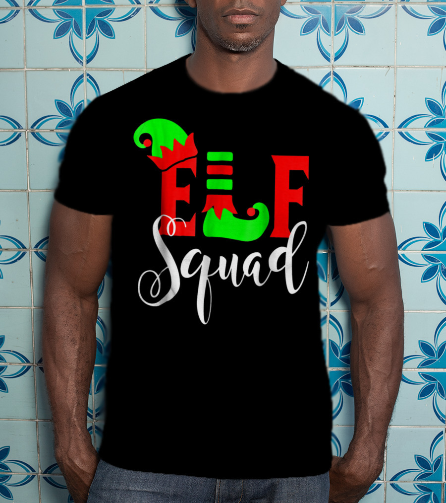 Elf Squad Festive Holiday Family T-Shirt