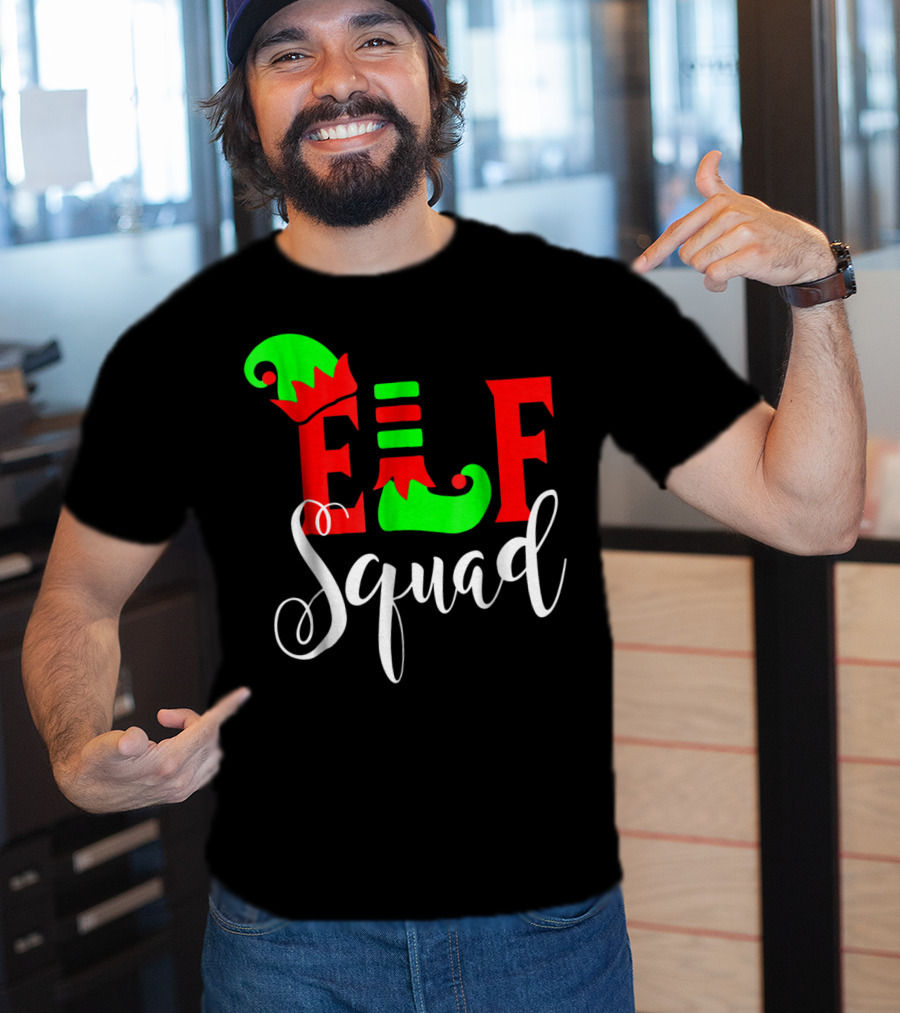 Elf Squad Festive Holiday Family T-Shirt