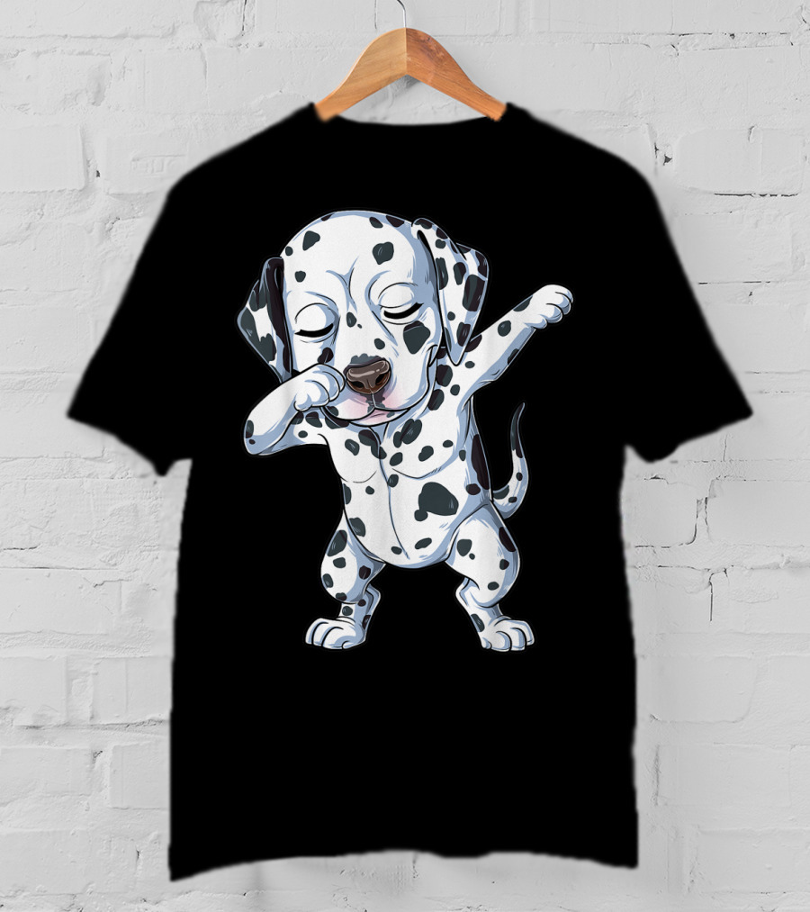 Dalmatian Dabbing Dog Lover Kids Boys Dab T-Shirt