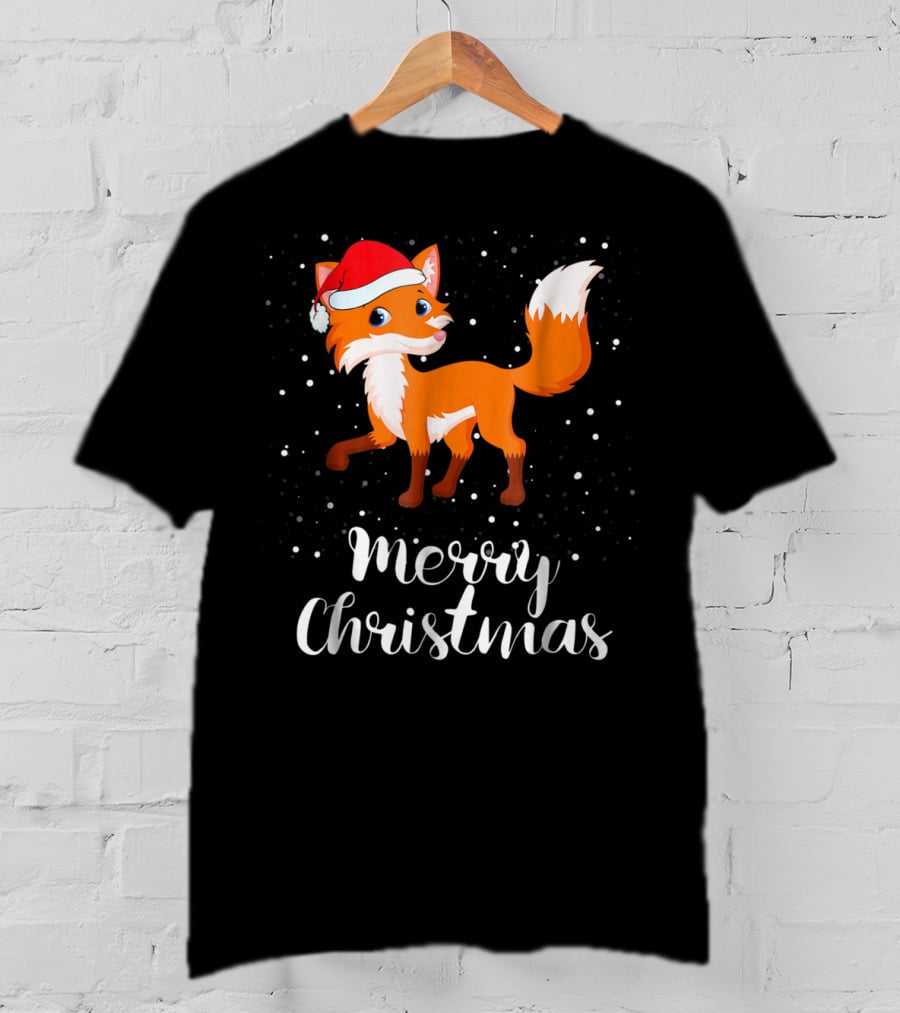Merry Christmas Fox Funny Family Group Matching T-Shirt