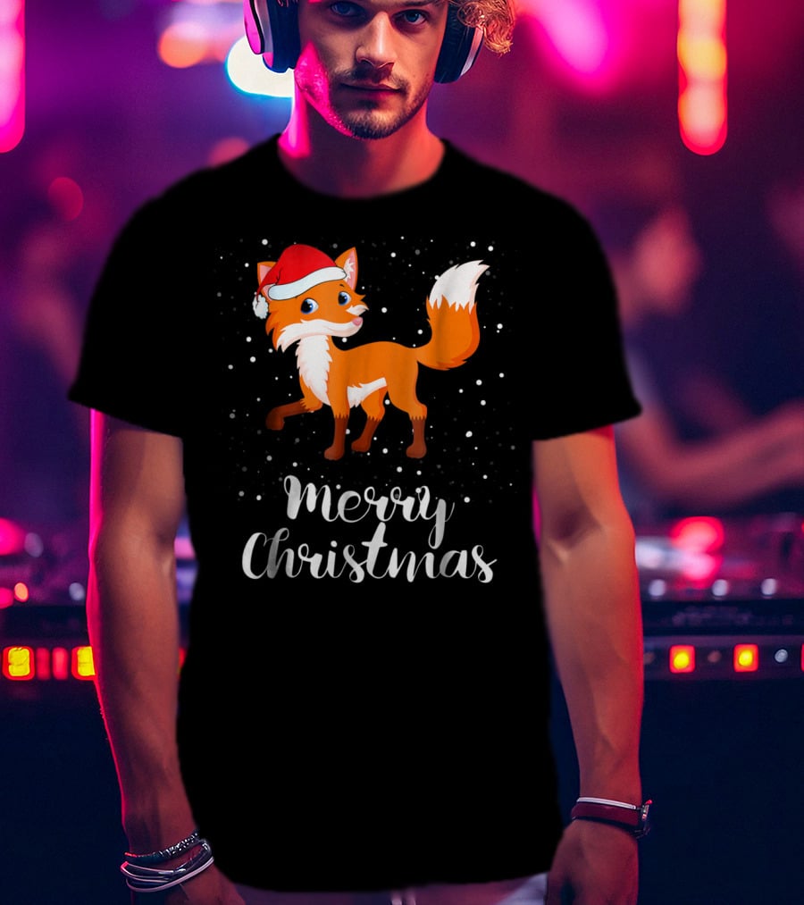 Merry Christmas Fox Funny Family Group Matching T-Shirt