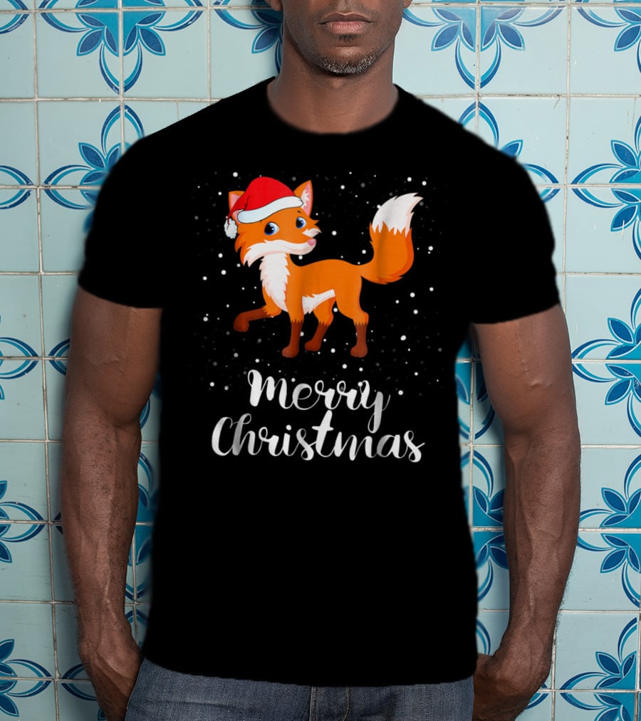 Merry Christmas Fox Funny Family Group Matching T-Shirt