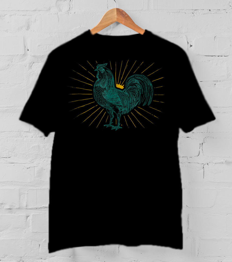 Funny Chicken Lover Farm Poultry Farmer Radiant Rooster T-Shirt