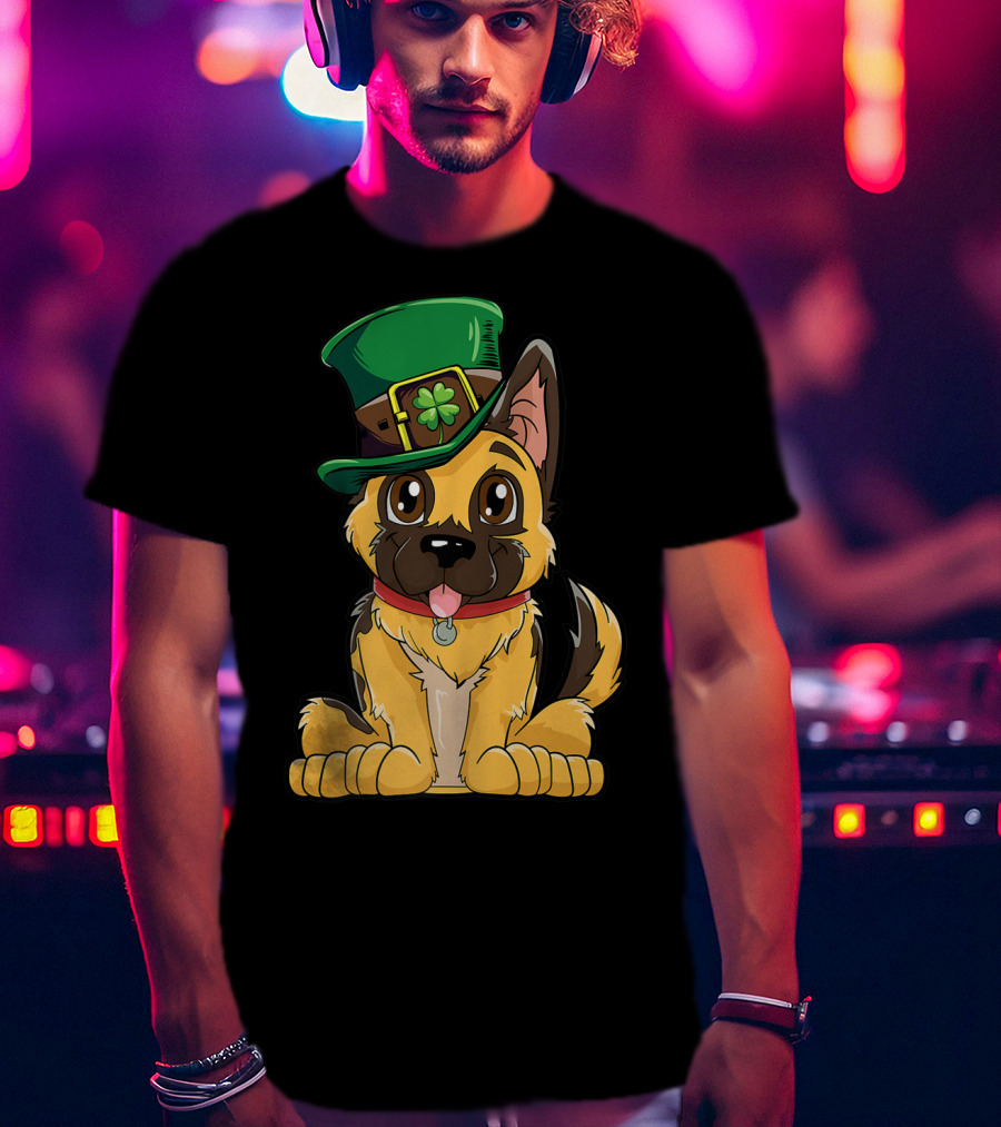 German Shepherd Dog Leprechaun St Patricks Day T-Shirt