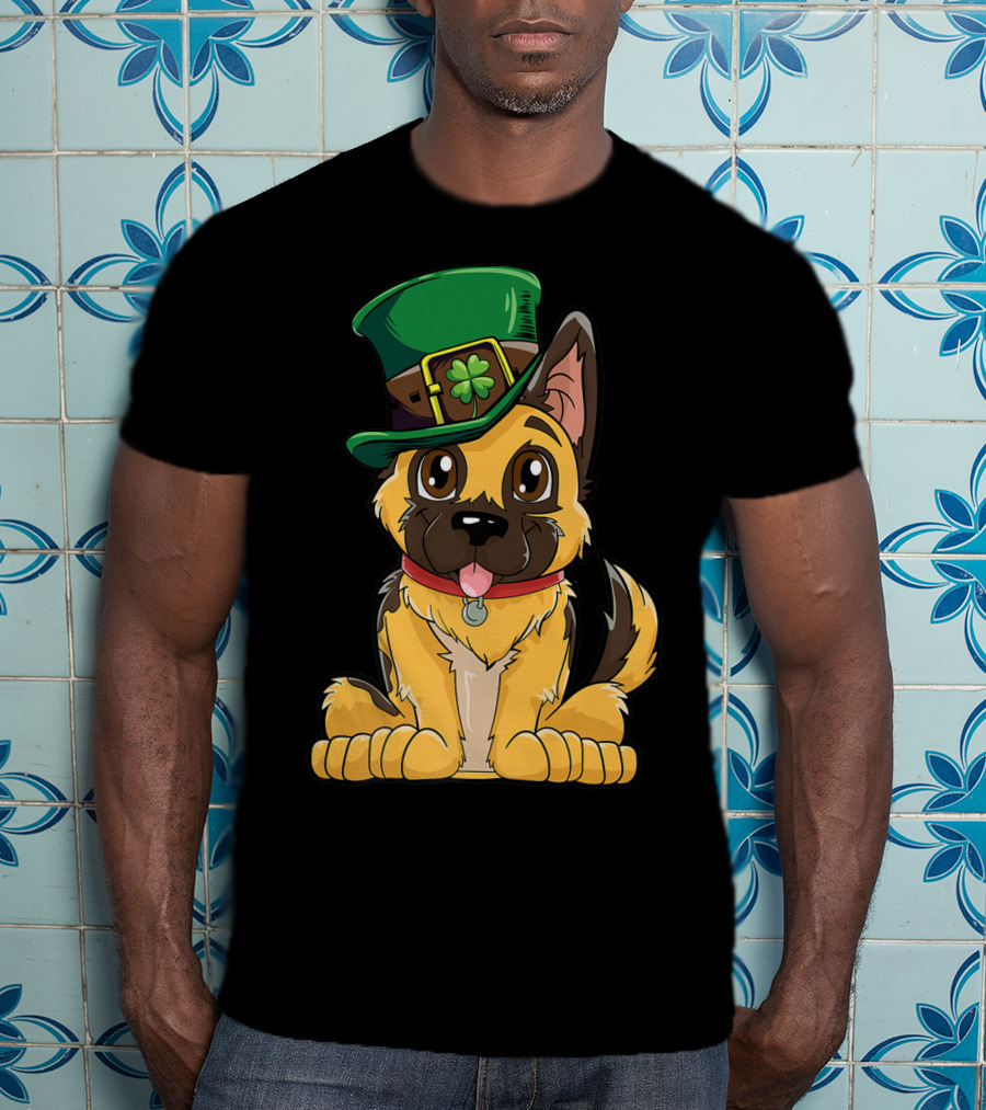German Shepherd Dog Leprechaun St Patricks Day T-Shirt