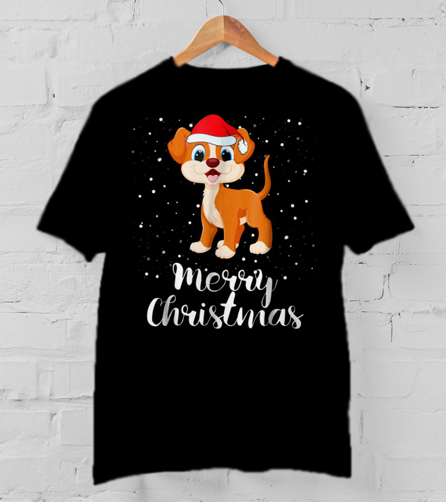 Merry Christmas Dog Funny Christmas Matching Family Group T-Shirt