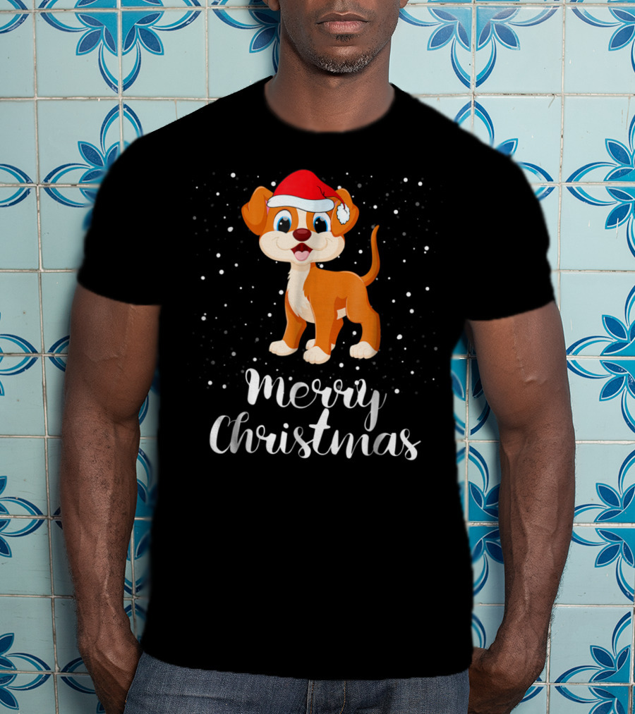 Merry Christmas Dog Funny Christmas Matching Family Group T-Shirt
