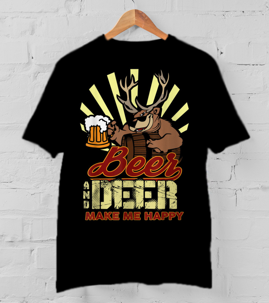 Beer And Deer Make Me Happy T-Shirt