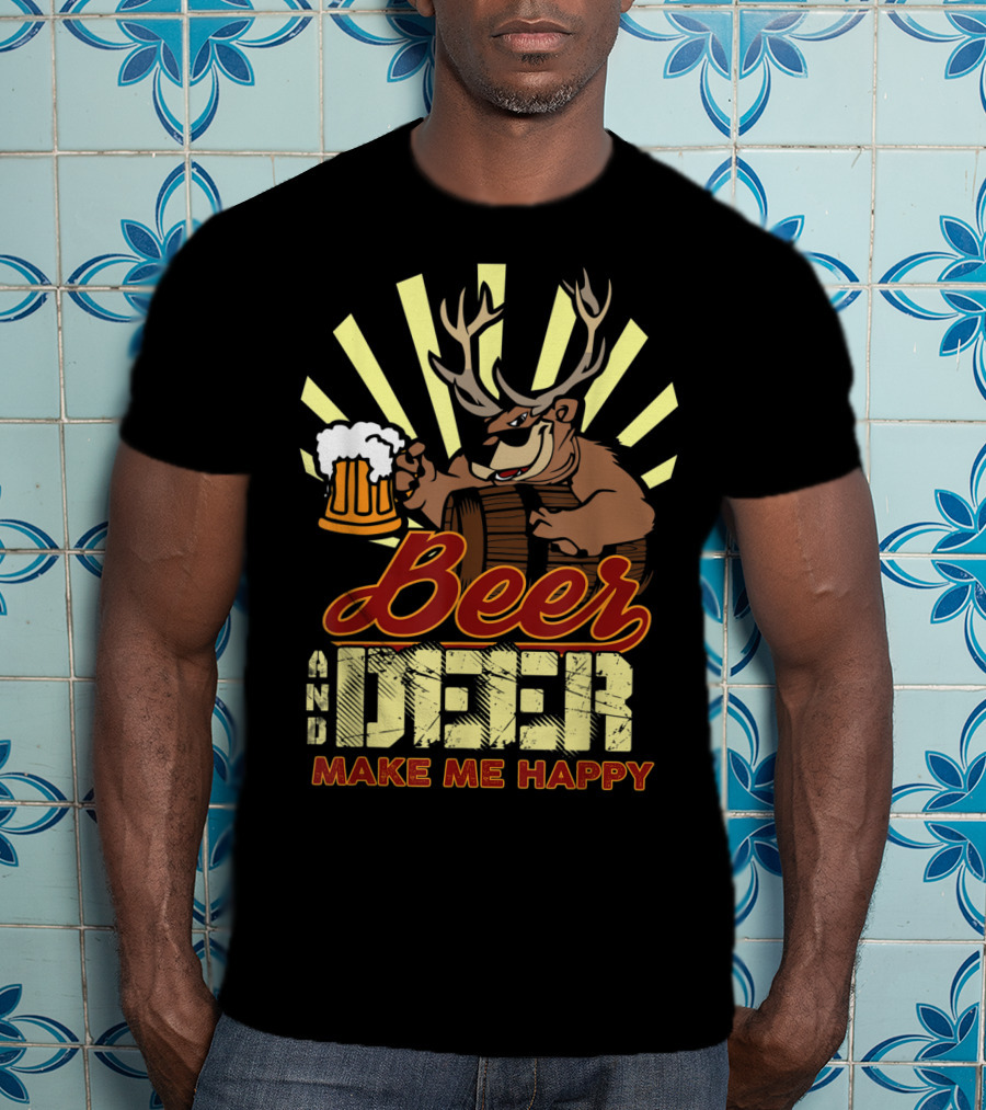 Beer And Deer Make Me Happy T-Shirt