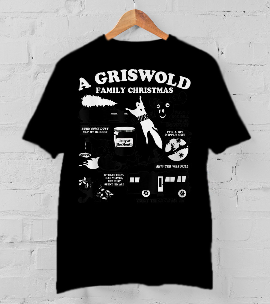 A Griswold Family Christmas Jelly Of The Month Squirrel Eggnog RV T-Shirt
