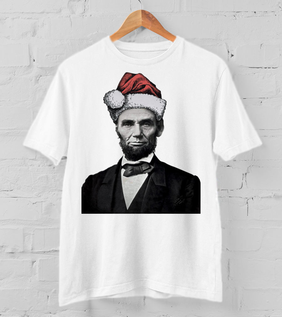 Abraham Lincoln Santa Hat T-Shirt