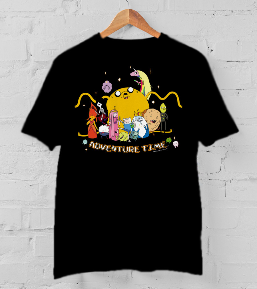 Adventure Time Characters Gathered With Jake Outstretched T-Shirt