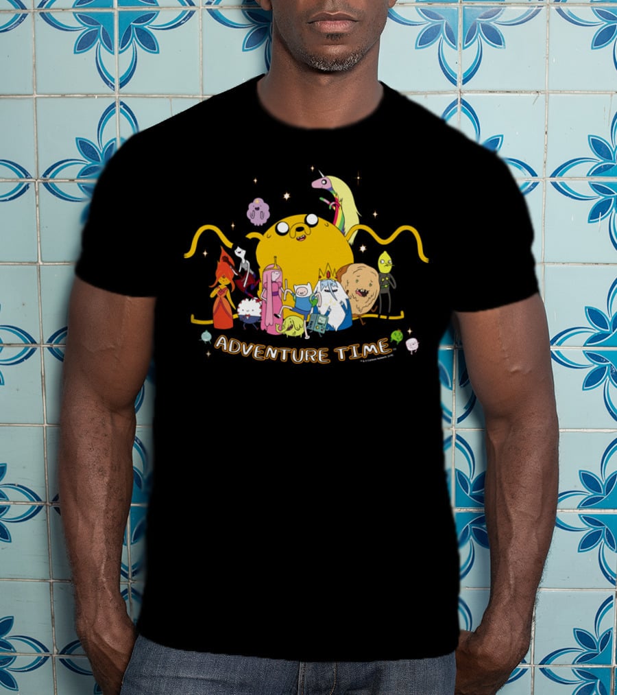 Adventure Time Characters Gathered With Jake Outstretched T-Shirt