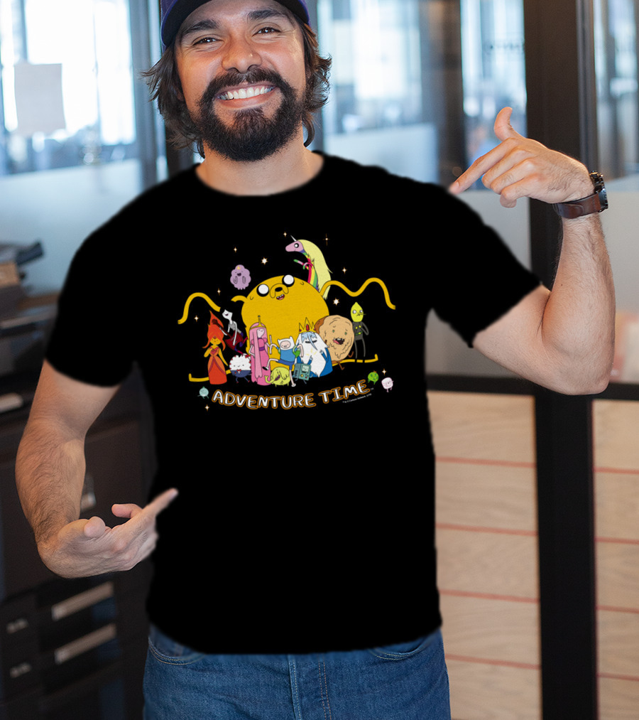 Adventure Time Characters Gathered With Jake Outstretched T-Shirt