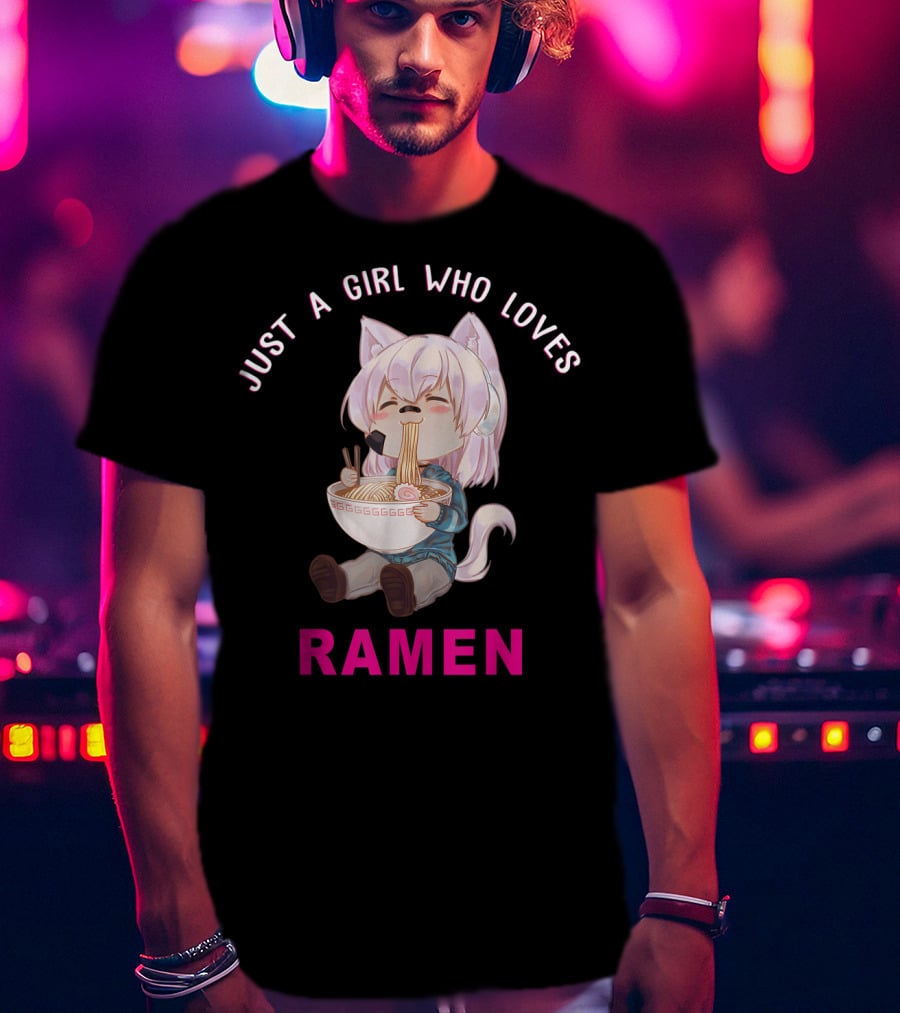 Just A Girl Who Loves Ramen Anime Japanese T-Shirt