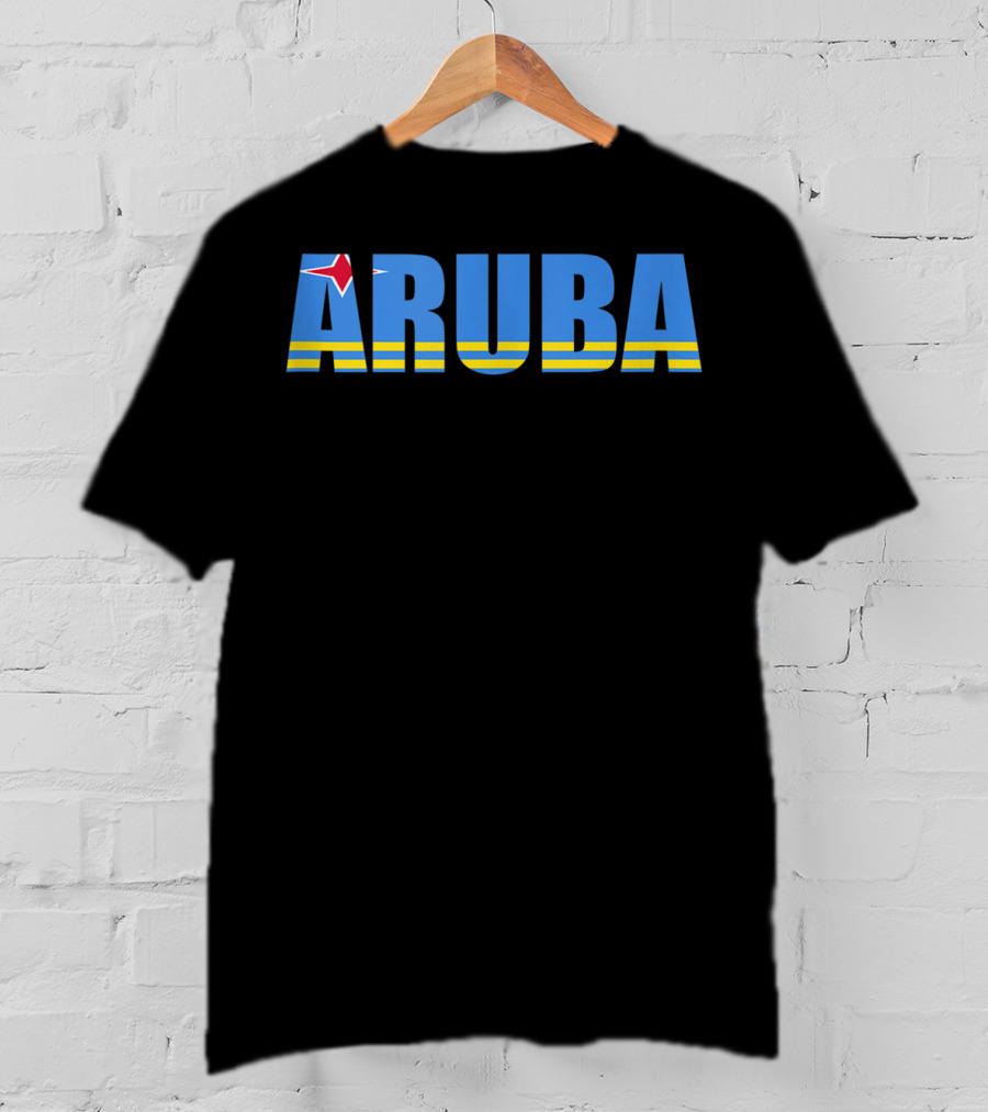 Aruba Flag Caribbean Vacation Travel Beach T-Shirt