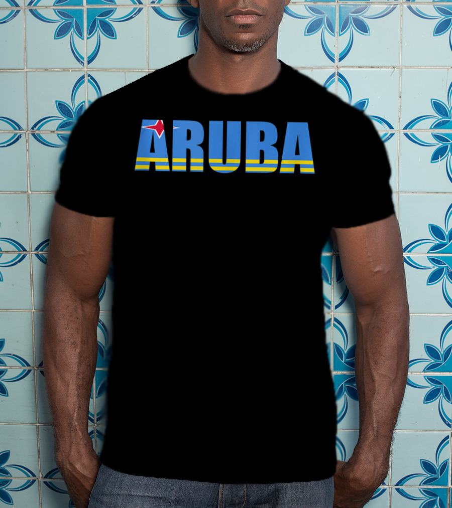 Aruba Flag Caribbean Vacation Travel Beach T-Shirt