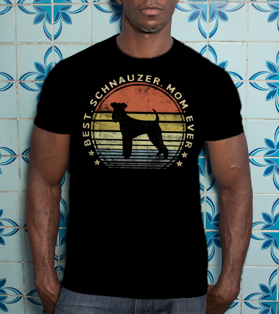 Best Schnauzer Mom Ever Vintage Dog Lover Pet T-Shirt