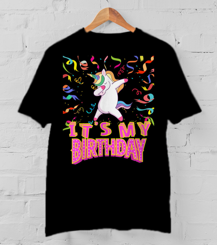 It's My Birthday Dabbing Unicorn Party T-Shirt