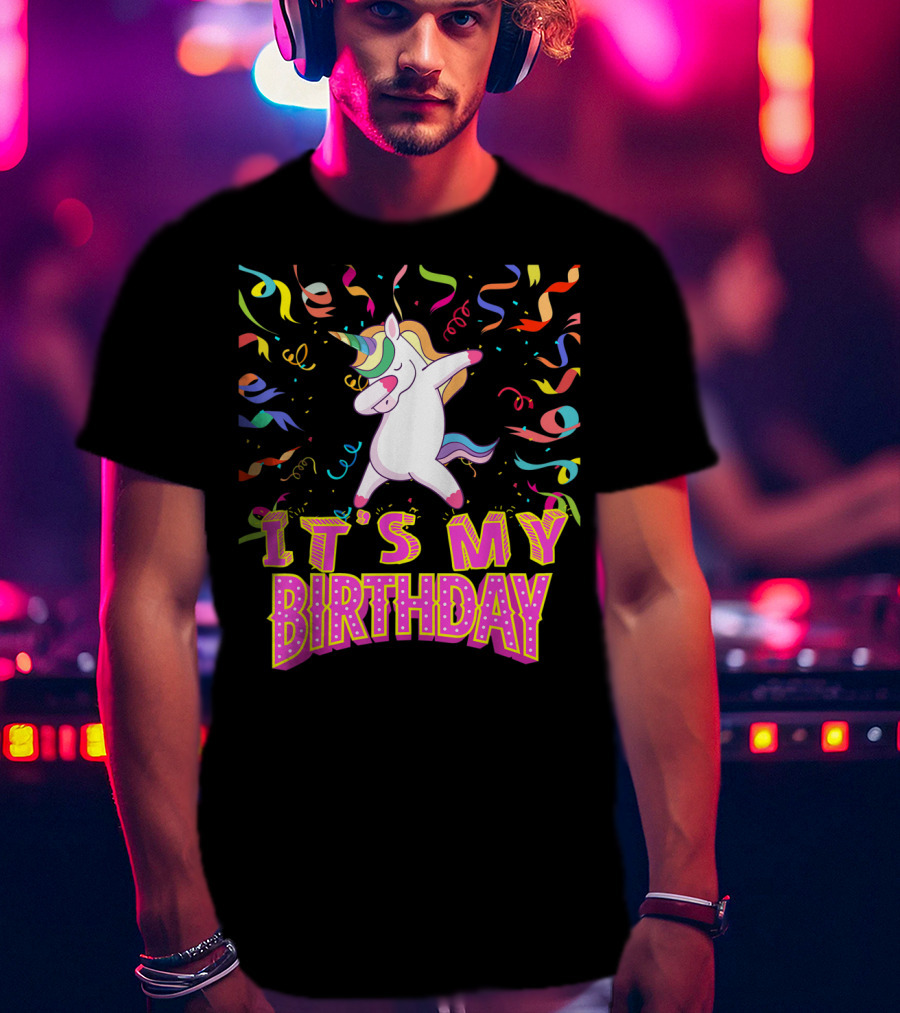 It's My Birthday Dabbing Unicorn Party T-Shirt