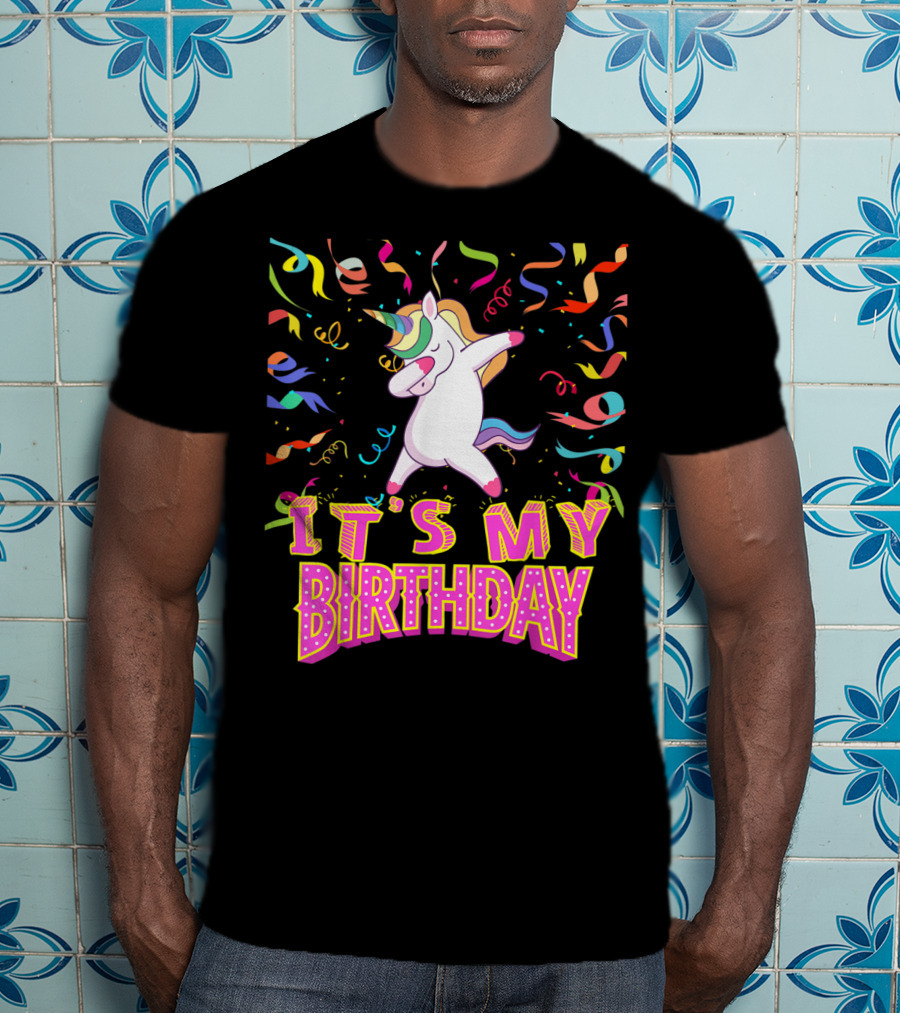 It's My Birthday Dabbing Unicorn Party T-Shirt