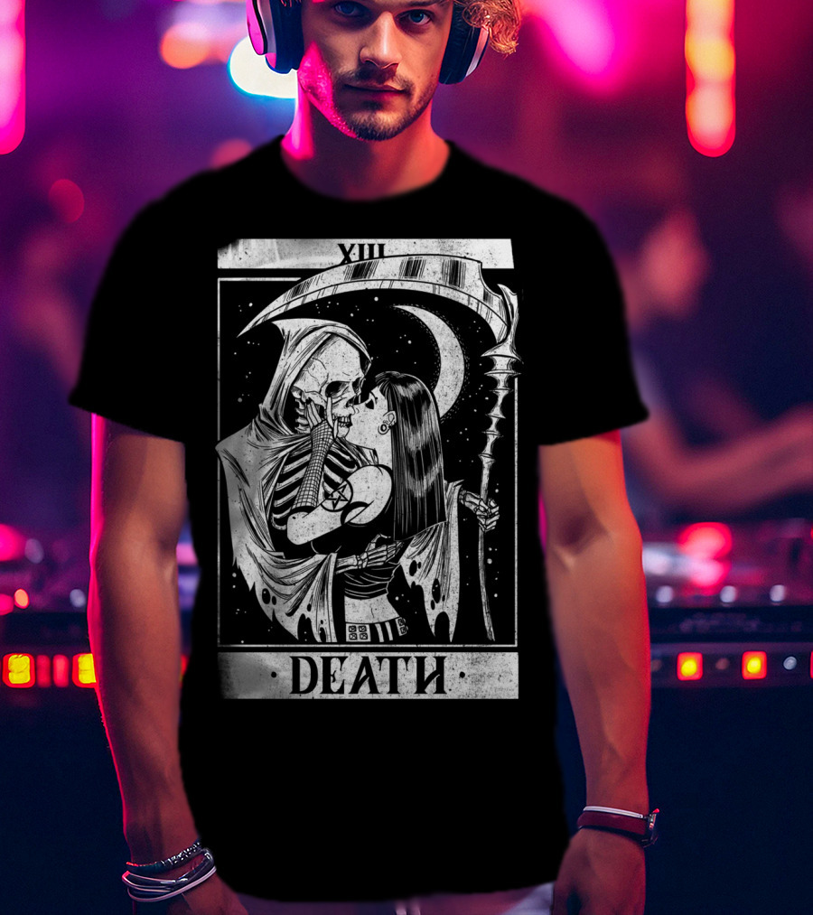 Blackcraft Vintage Death Grim Reaper Tarot XIII Kiss T-Shirt