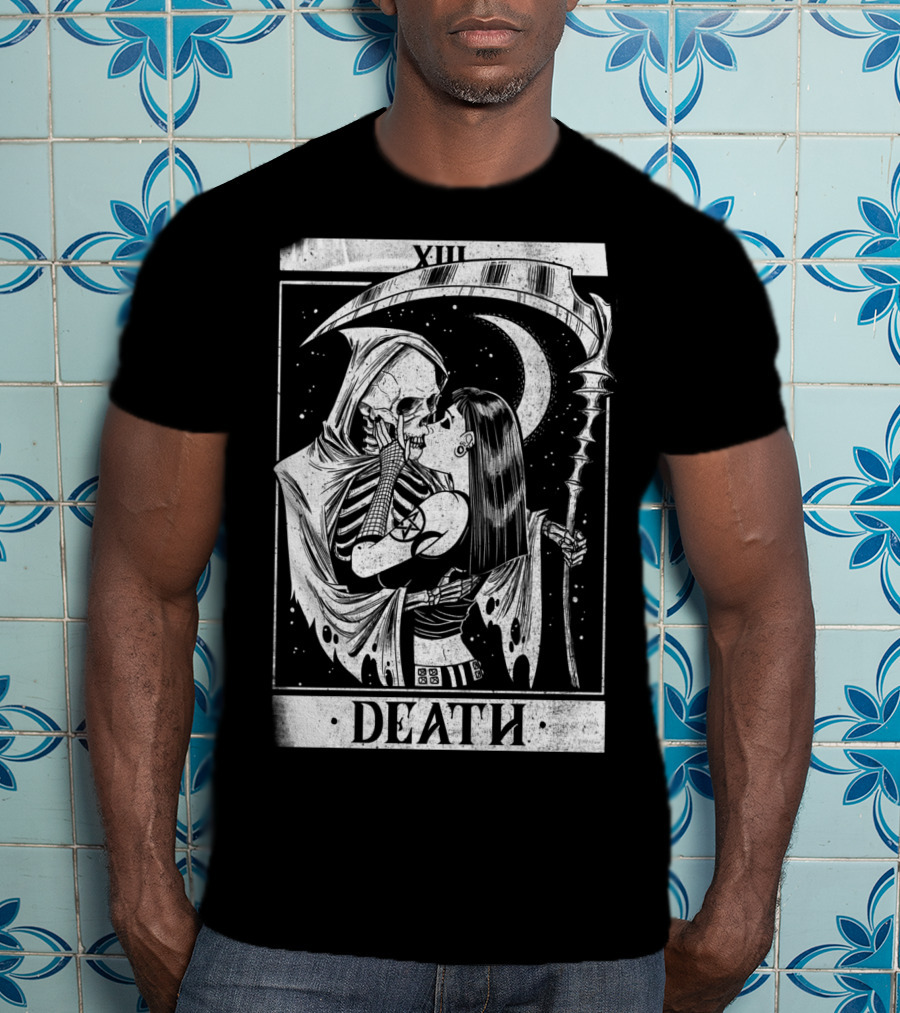 Blackcraft Vintage Death Grim Reaper Tarot XIII Kiss T-Shirt