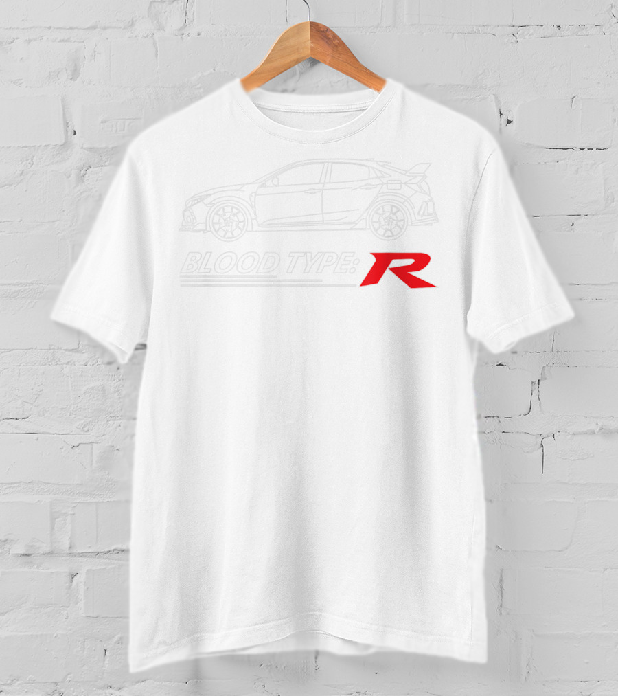 Blood Type R Sports Car Line T-Shirt