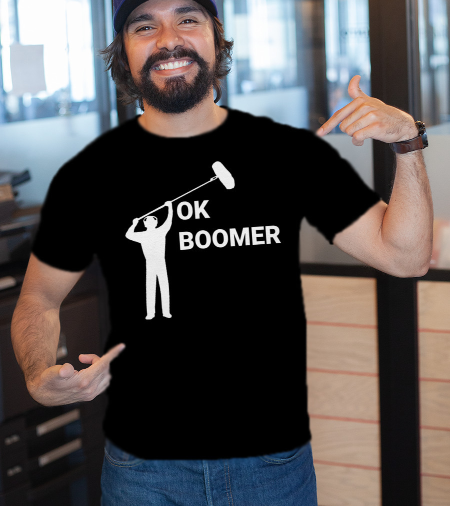 Boom Operator Ok Boomer Boom Microphone Sound T-Shirt
