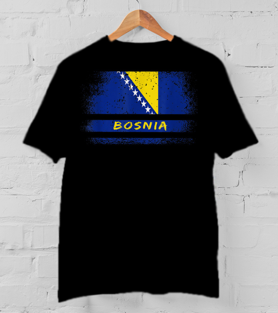 Bosnia Flag Vintage Sarajevo T-Shirt