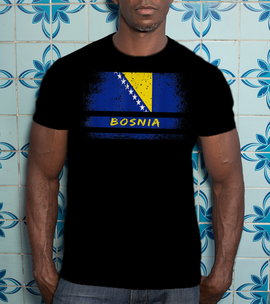 Bosnia Flag Vintage Sarajevo T-Shirt