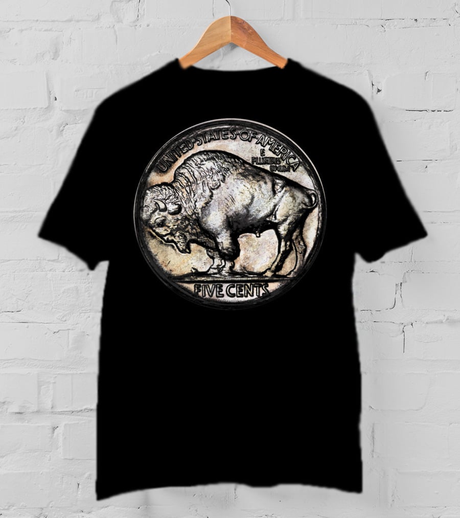 United States Of America E Pluribus Unum Buffalo Nickel Five Cents T-Shirt