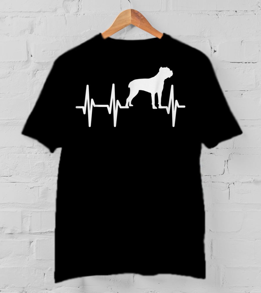 Cane Corso Heartbeat Dog Pet Lover T-Shirt