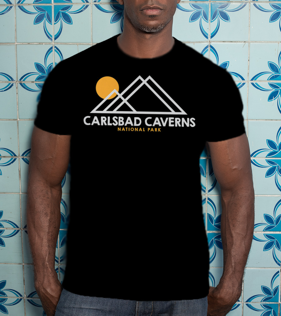 Carlsbad Caverns National Park New Mexico Mountains Sun T-Shirt