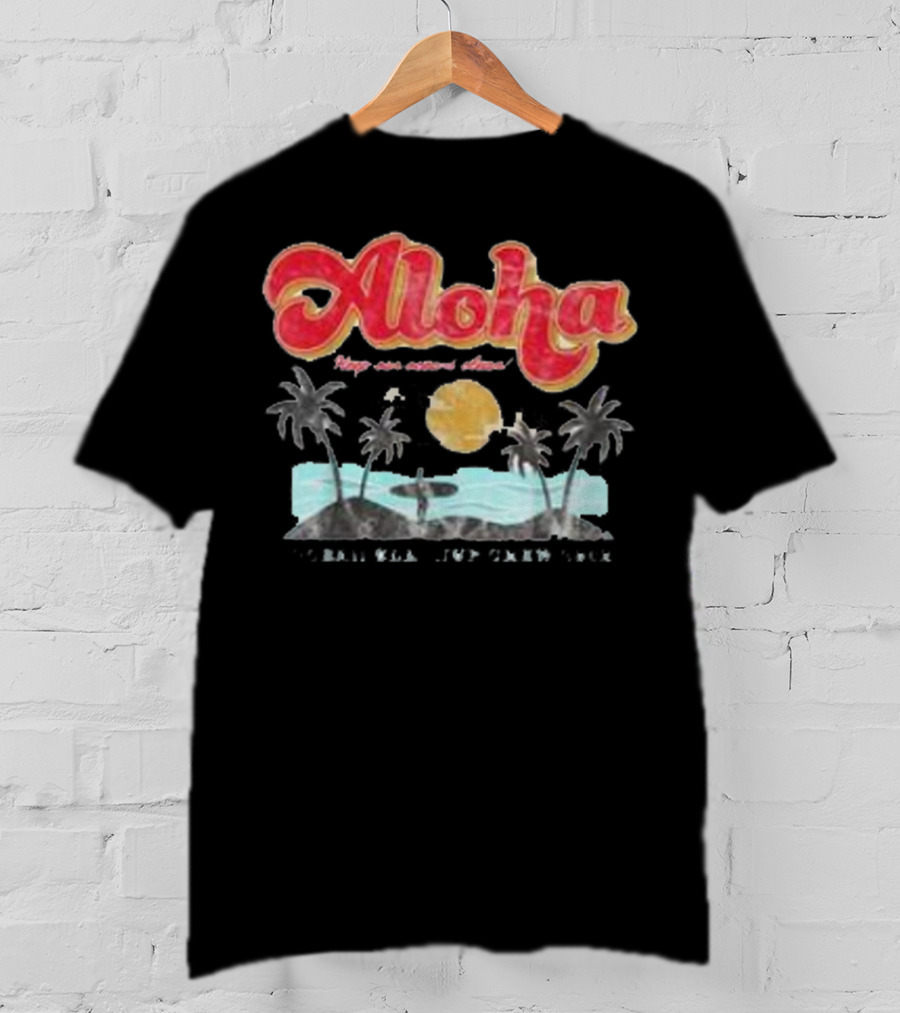 Aloha Hawaii Retro Vintage Beach Palms Sunset T-Shirt