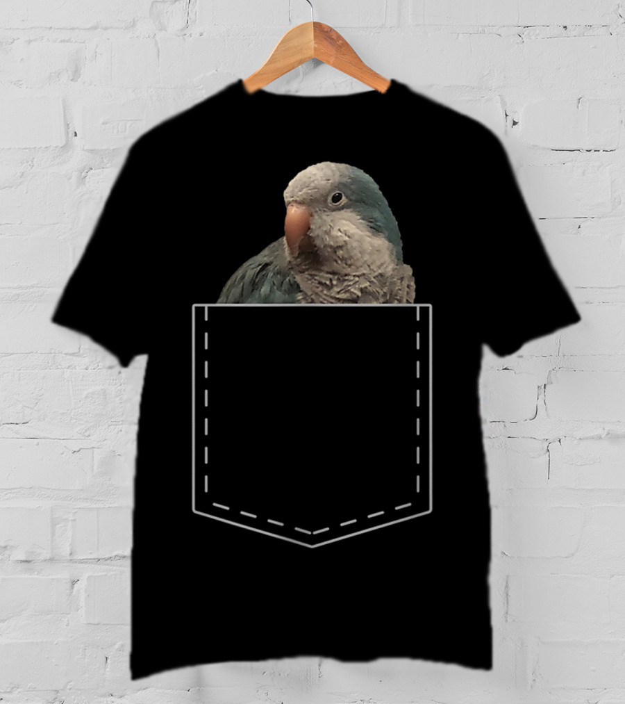 Quaker Parrot Pocket Parakeet Lover Cute Bird T-Shirt