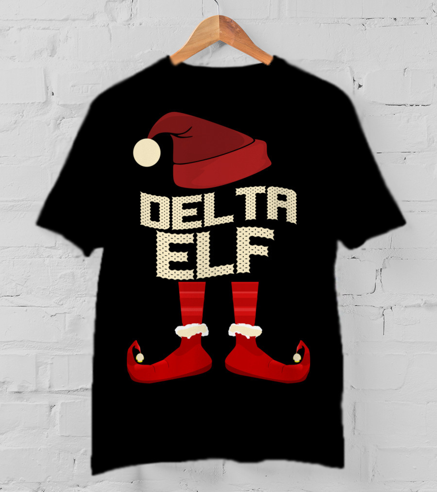 Delta Elf Matching Group Family Christmas Party T-Shirt