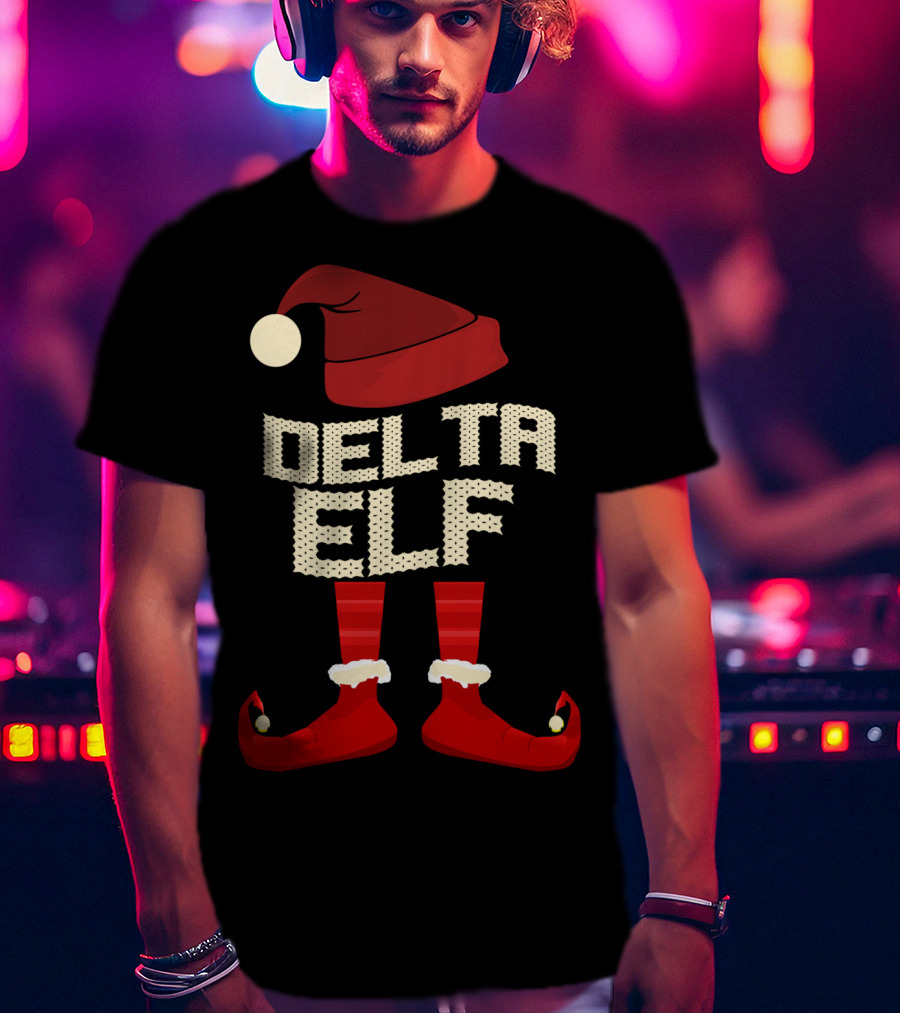 Delta Elf Matching Group Family Christmas Party T-Shirt