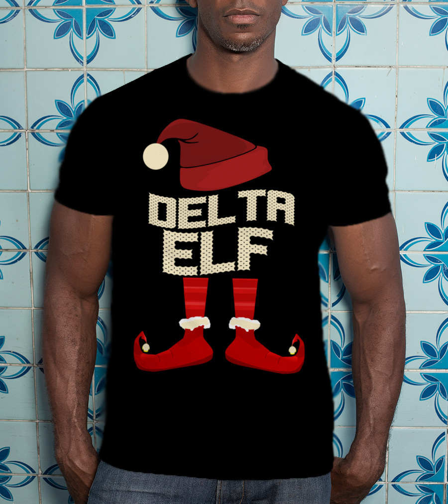 Delta Elf Matching Group Family Christmas Party T-Shirt