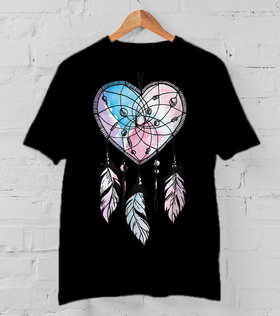 Dream Catcher Native American Heart Boho T-Shirt