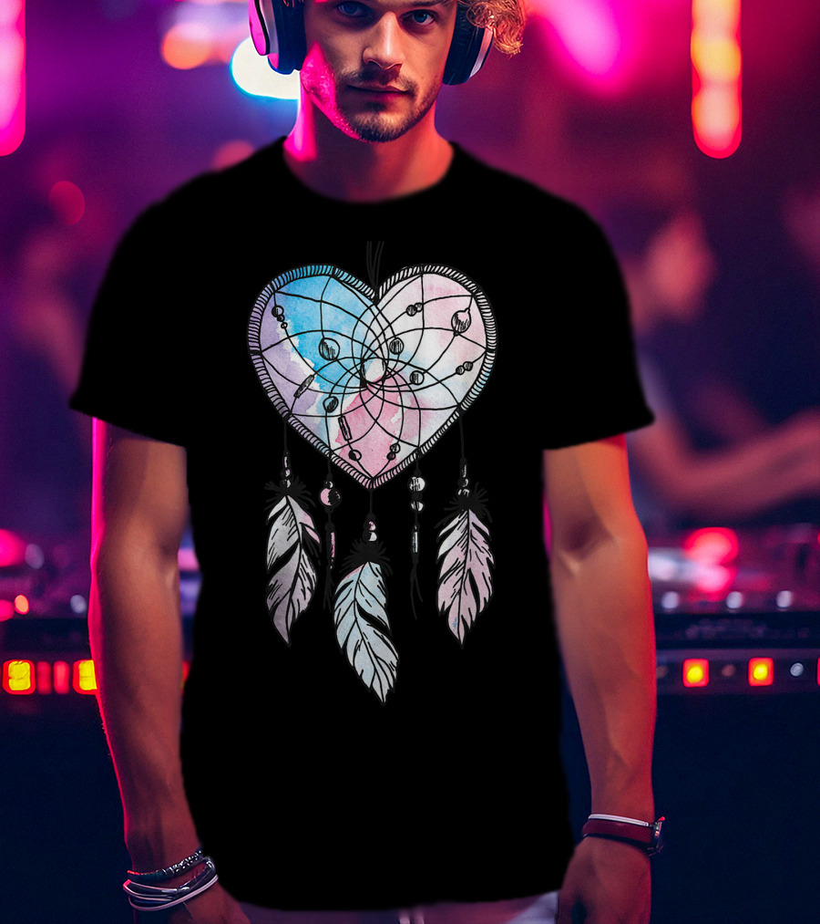 Dream Catcher Native American Heart Boho T-Shirt