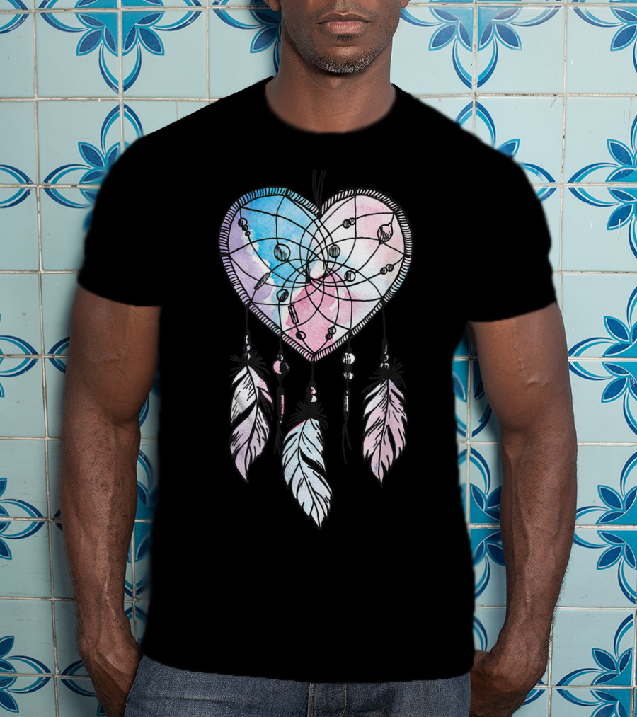 Dream Catcher Native American Heart Boho T-Shirt