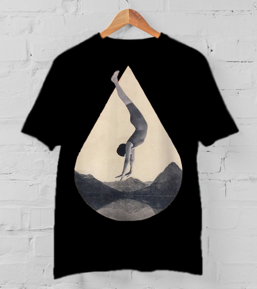 Fms 002 Flipped Upside Down Acrobat Over Mountains T-Shirt
