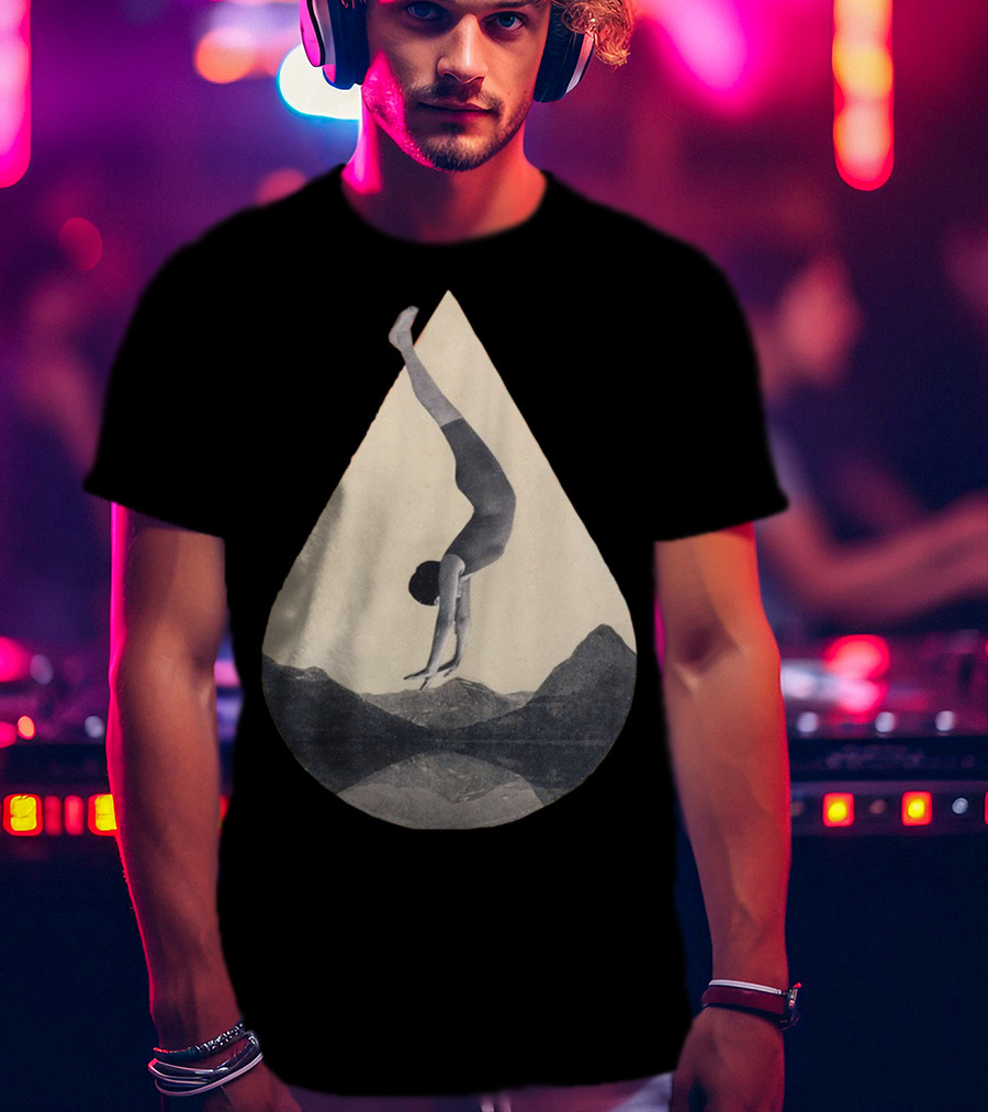 Fms 002 Flipped Upside Down Acrobat Over Mountains T-Shirt