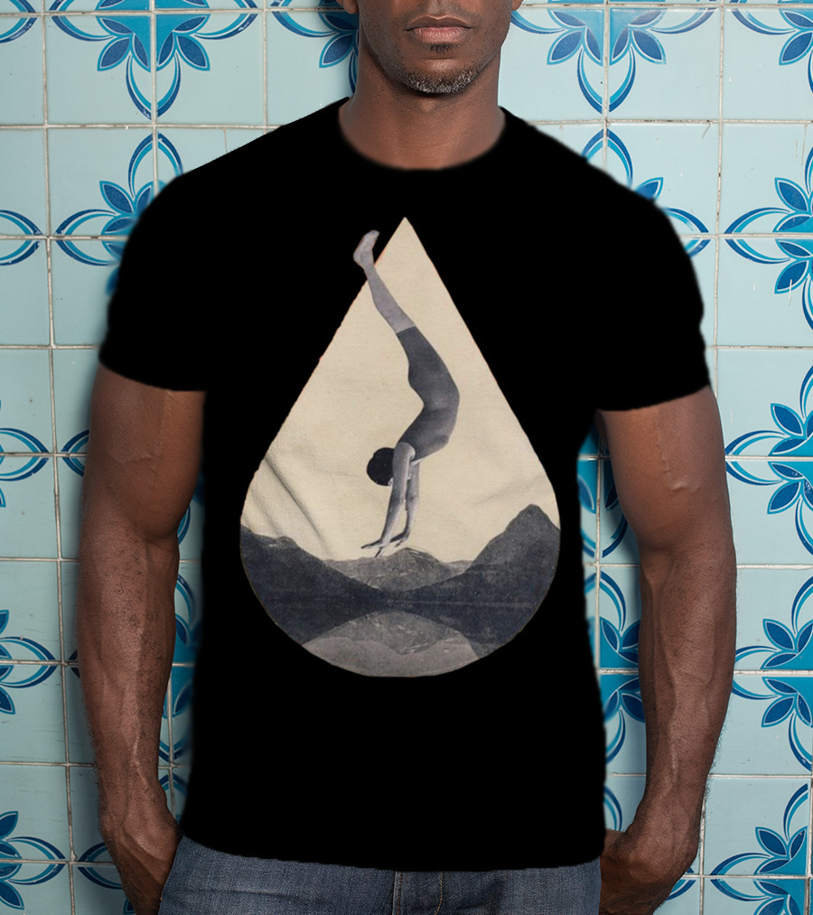 Fms 002 Flipped Upside Down Acrobat Over Mountains T-Shirt