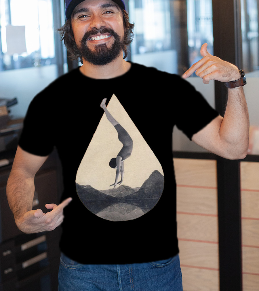 Fms 002 Flipped Upside Down Acrobat Over Mountains T-Shirt