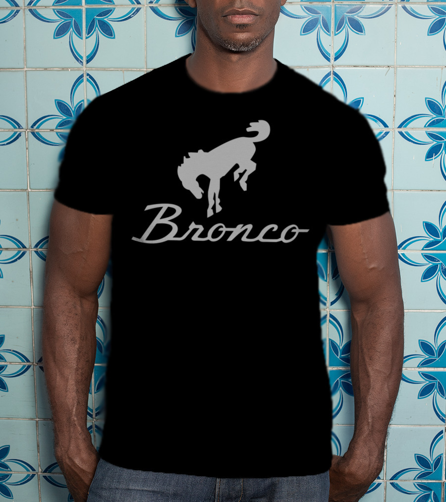 Bronco Gray Ford Iconic Horse T-Shirt