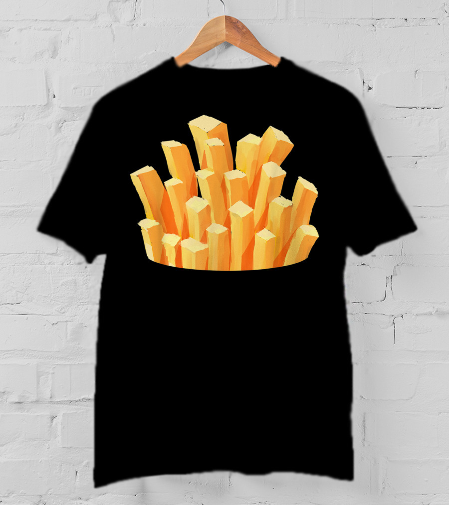 French Fries Costume Halloween Easy Cosplay Iconic Food T-Shirt